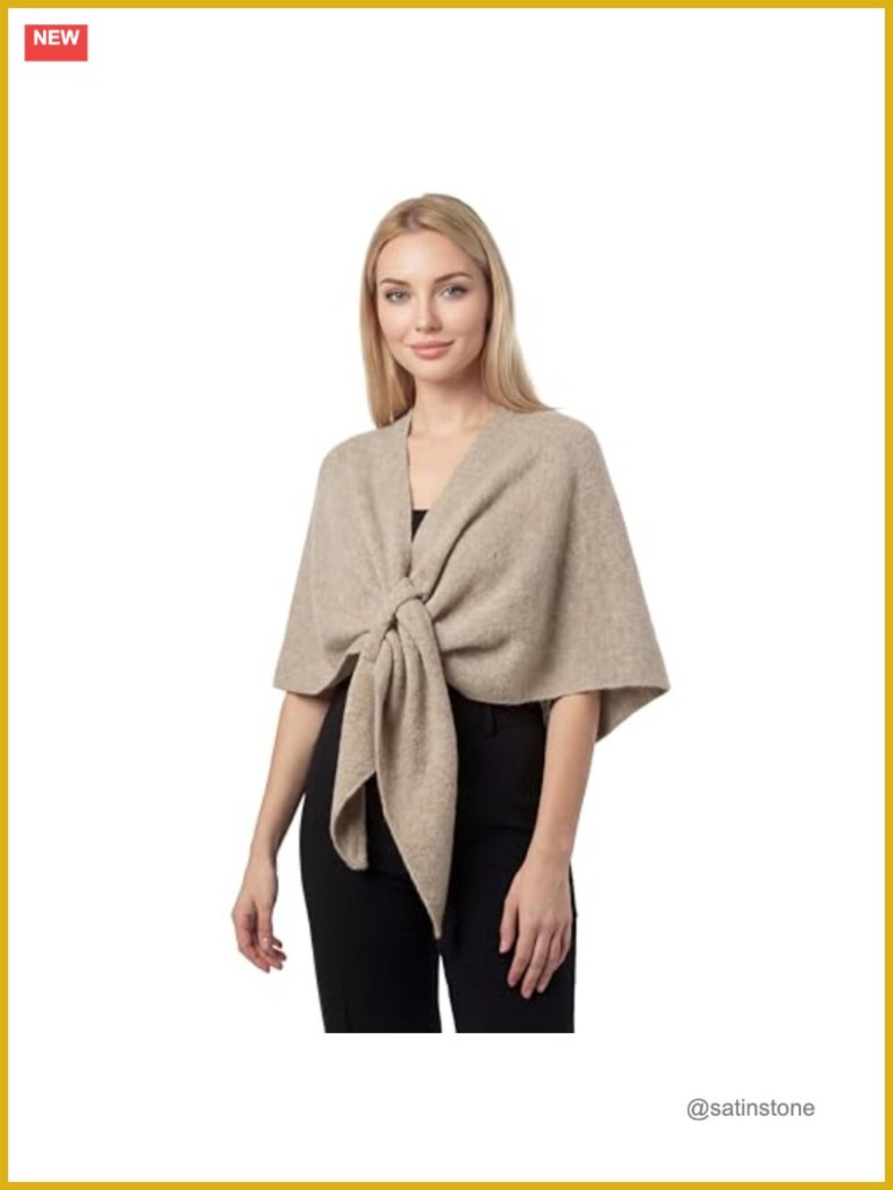 Women's Pashmina Shawl Wrap Triangle Cape Knit Sweater Scarf Winter Warm
